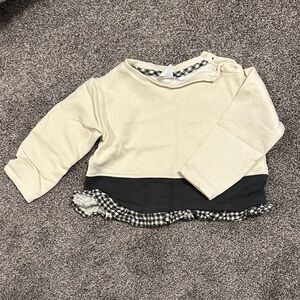 Zara Cream and Black Kids Sweater